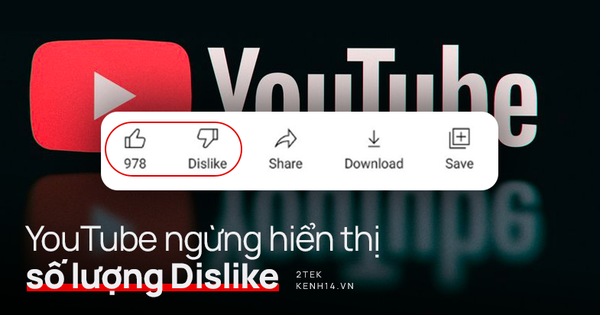 YouTube thử nghiệm tính năng mới: ngừng hiển thị số lượng Dislike