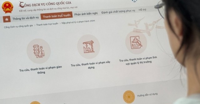 Cách nộp phạt vi phạm giao thông trực tuyến