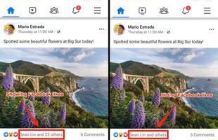 Hình ảnh đầu tiên về Facebook bỏ hiển thị số Like: Không còn khoe mẽ, chỉ hiện vài cái tên trơ trọi