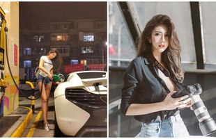 Lái siêu xe đi đổ xăng, hot girl sở hữu vòng một khủng nổi như cồn trên mạng, là mẫu người yêu lý tưởng của mọi game thủ