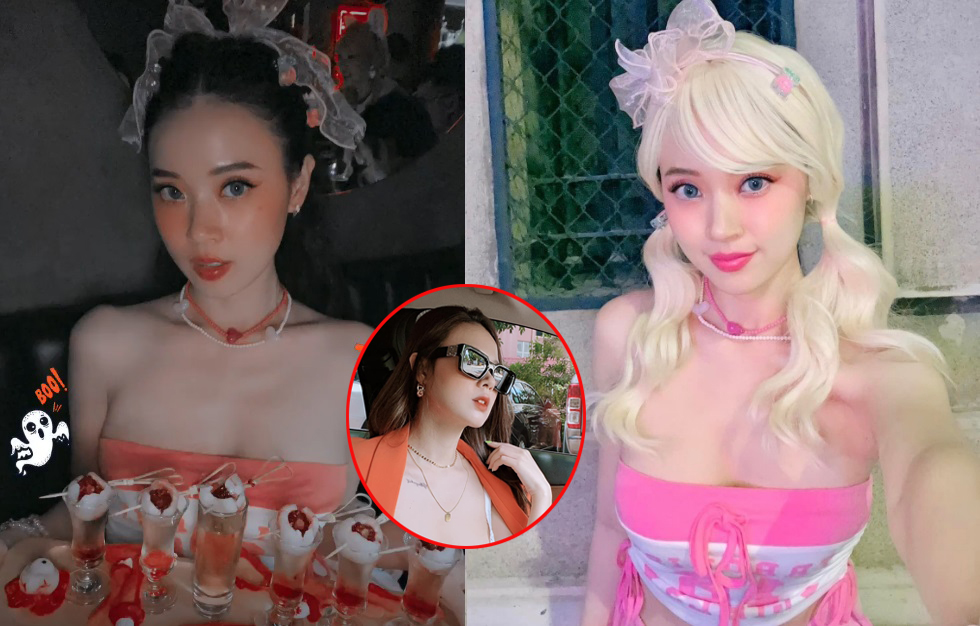 Midu thả dáng táo bạo ngày Halloween: Nữ giảng viên nay đã là búp bê barbie với đường cong 