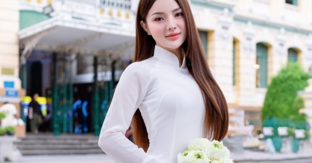 DJ Nene thướt tha trong tà áo dài Việt 