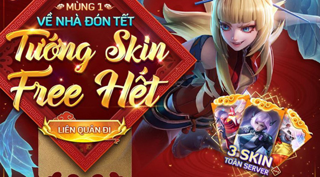 Liên Quân Mobile: Sự kiện Tết Nguyên Đán 2021 tặng 1 tướng mới, 3 skin miễn phí