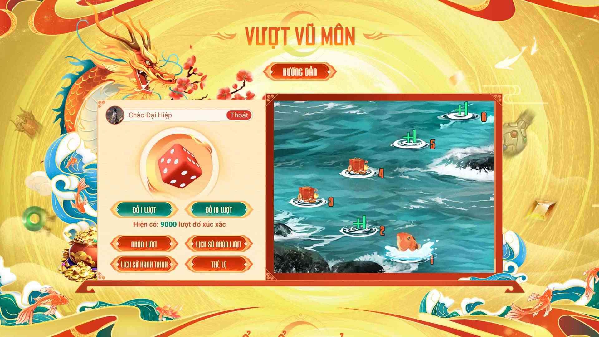 Dòng game Võ Lâm Truyền Kỳ mở vòng quay Cá Chép Vượt Vũ Môn với tổng giải thưởng hàng trăm triệu đồng