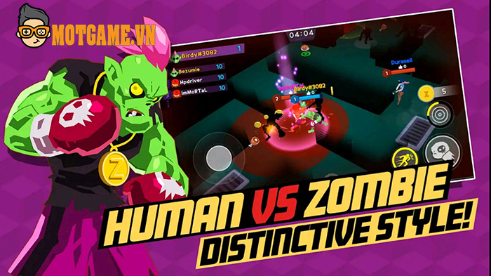 Battlelive: Zombie and Human game chặt chém zombie cực đã trong không gian giới hạn