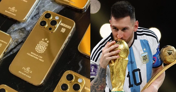 Messi chi 5 tỷ đồng mua 35 chiếc iPhone mạ vàng 24K tặng toàn đội Argentina