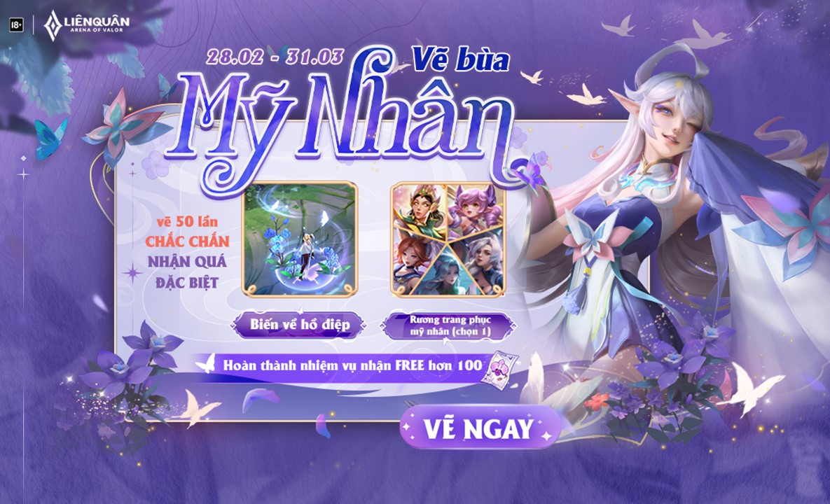 Liên Quân Mobile: Sự kiện Mỹ Nhân với nhiều phần quà hấp dẫn game thủ không nên bỏ lỡ