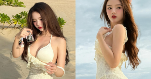 “Hot girl ảnh thẻ” lên đồ đi biển khoe vòng 1 đầy đặn