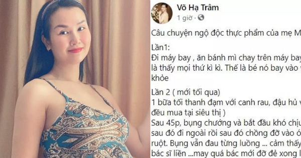 Võ Hạ Trâm bị ngộ độc đồ ăn máy bay và thực phẩm siêu thị khi đang mang thai, hé lộ tình trạng hiện tại