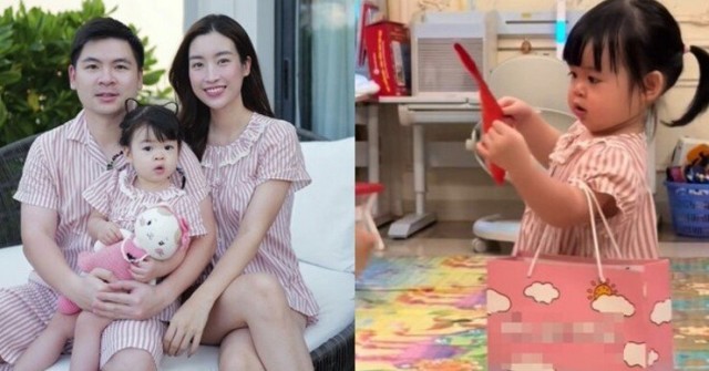 Hoa hậu Đỗ Mỹ Linh khoe clip con gái, khán giả chú ý đến chi tiết lạ trong nhà