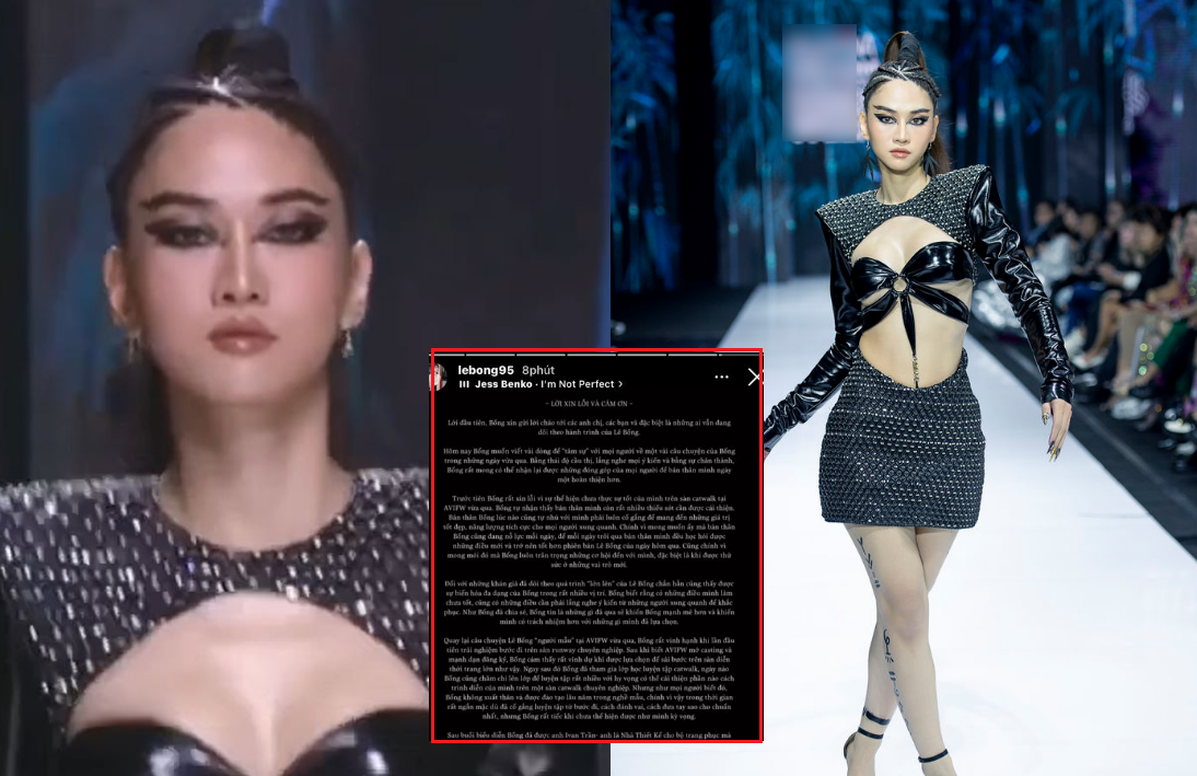 Lê Bống xin lỗi về màn catwalk, khẳng định: 