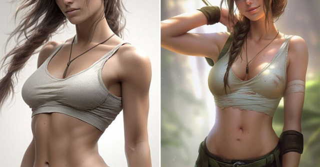 Ngắm nữ nhân vật Lara Croft game Tomb Raider do AI vẽ “đốn tin” người hâm mộ