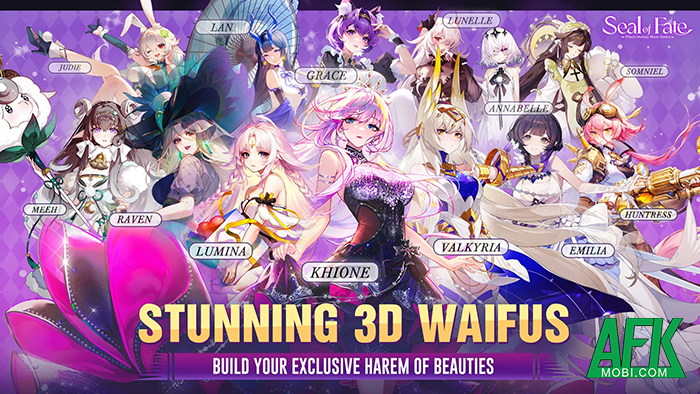 Seal of Fate cho bạn được xây dựng đội hình với những nữ waifu xinh đẹp