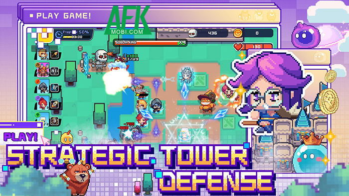 Pixel Party: Tower Defense mang đến sự kết hợp giữa phòng thủ tháp, roguelike và thẻ bài