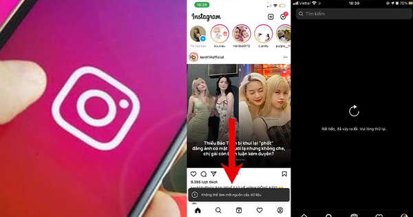 Instagram đang bị lỗi trên diện rộng