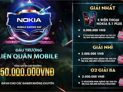 Đấu trường Liên Quân Mobile có tổng giá trị giải thưởng 50 triệu đồng dành cho các gamer không chuyên