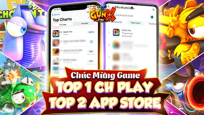 GunX: Fire vừa ra mắt đã “nhanh chân” leo TOP dòng game casual