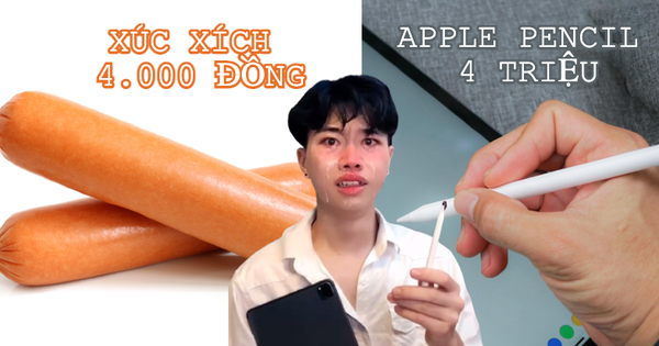 Cõi mạng cực sốc khi phát hiện xúc xích 4.000 đồng nhưng lướt iPad mượt như Apple Pencil 4 triệu!