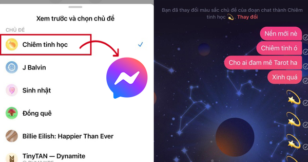 Messenger vừa update thêm theme mới siêu xinh, dành cho hội những người đam mê Tarot!