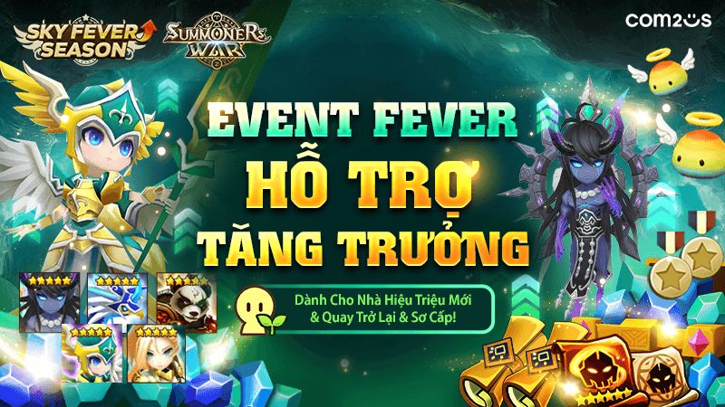 Bùng nổ chuỗi sự kiện Sky Fever Season của Summoners War hỗ trợ người chơi tăng trưởng vượt bậc