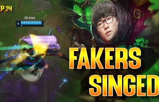 LMHT: Trước trận bán kết, Faker lẳng lặng vác Singed đi mid, lùa Yasuo 'chạy như vịt'