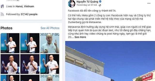 CEO Bkav Nguyễn Tử Quảng bình luận về việc Facebook đổi tên thành Meta