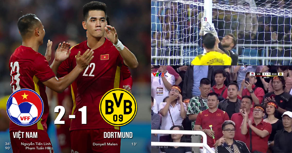 Khung thành gặp sự cố hi hữu trong trận Việt Nam - Dortmund, Tự Long có phản ứng gây chú ý