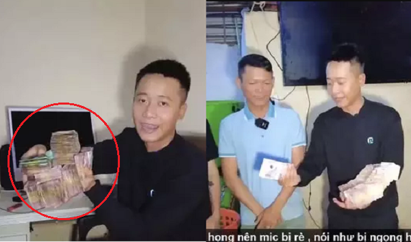 Quang Linh Vlog cầm xấp tiền đi thưởng Tết nhân viên: 