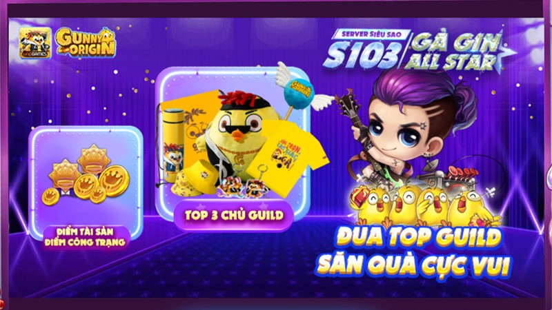 Game thủ Gunny Origin nhận quà siêu đỉnh từ server đặc biệt Gà Gin All Star