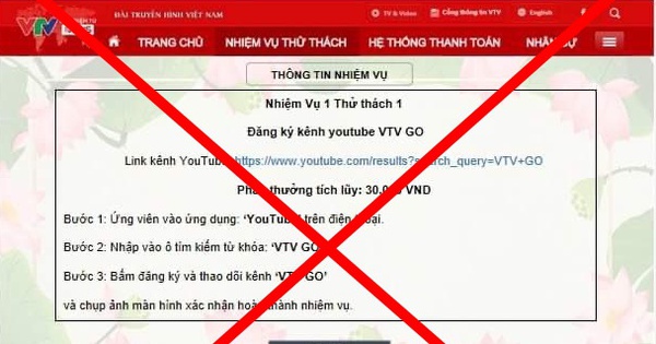 Cảnh báo chiêu trò mạo danh Báo điện tử VTV News để lừa đảo