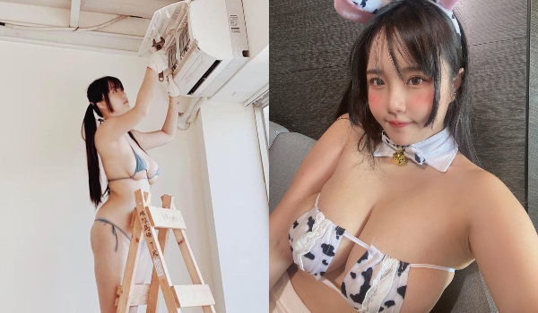 Nữ coser ngực khủng chỉ mặc mỗi bikini để sửa điều hòa khiến dân tình tranh cãi