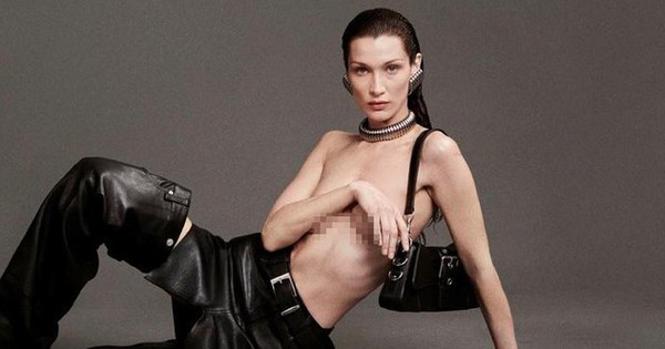 Bella Hadid ngực trần chụp ảnh thời trang bị chê