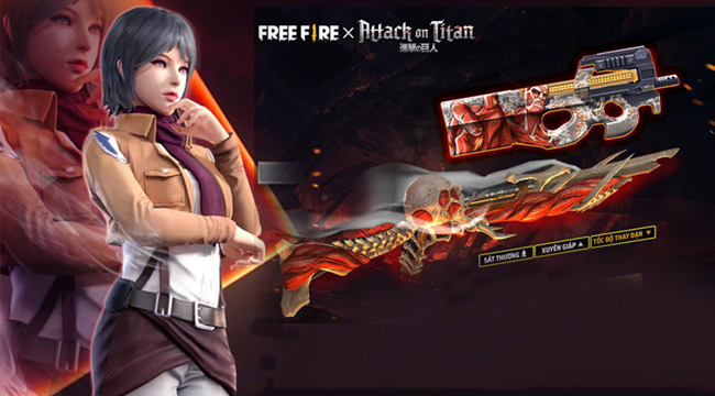 Free Fire: Sự kiện hợp tác cùng Attack on Titan mang đến loạt trang phục cực chất