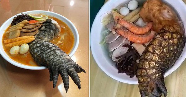 Món mì ramen chân cá sấu khiến thực khách can đảm nhất cũng chùn bước