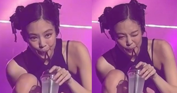 Cưng xỉu khoảnh khắc Jennie (BLACKPINK) uống nước tại concert Hà Nội, nháy mắt 1 giây khiến netizen bấn loạn