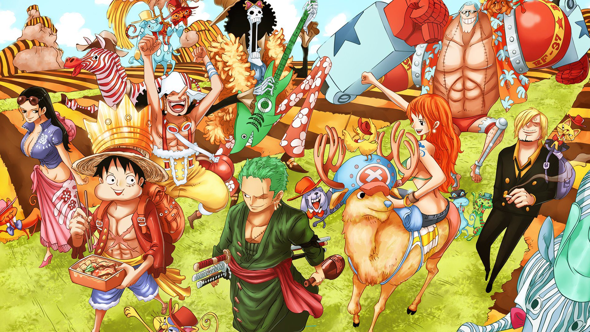 One Piece 989 Spoiler: Cả băng Mũ Rơm tập hợp đầy đủ