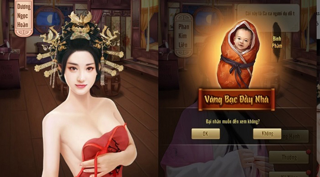Lão Gia Lốc Cốc cho phép người chơi cưới vợ đẻ con vô cùng chân thật