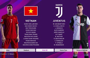 Bản mod chỉnh sửa khuôn mặt Văn Hậu, Văn Lâm trong PES 2020, cho phép trực tiếp điều khiển ĐTQG Việt Nam thi đấu