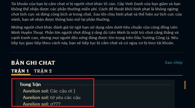 LMHT: Chat đùa “yêu các cậu”, game thủ bị hệ thống tố cáo xử phạt?