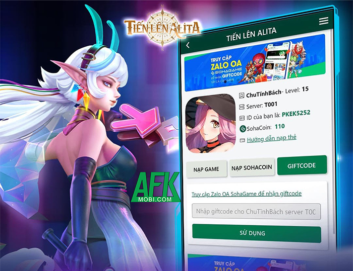 Tổng hợp gift code game Tiến Lên Alita mới nhất trong tháng