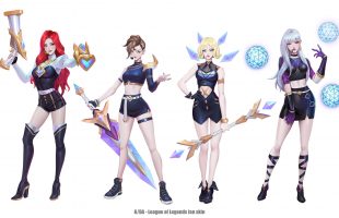 4 trang phục K/DA gồm Miss Fortune, Riven, Lux và Syndra siêu đẹp mắt của fan làm