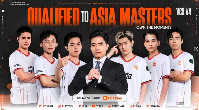 Asia Masters 2025: VCS có 4 đại diện, Team Flash chạm trán LazyFeel ngay Round 1