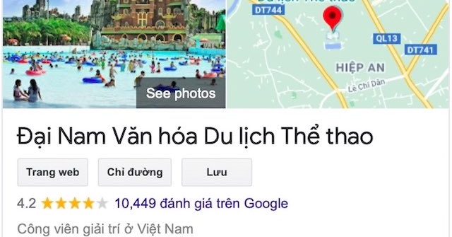 Google ra tay dẹp loạn, KDL Đại Nam của bà chủ Phương Hằng tụt 50.000 review