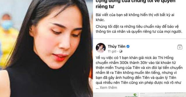 Thủy Tiên xin lỗi, hoàn tiền cho người chuyển nhầm 30 triệu