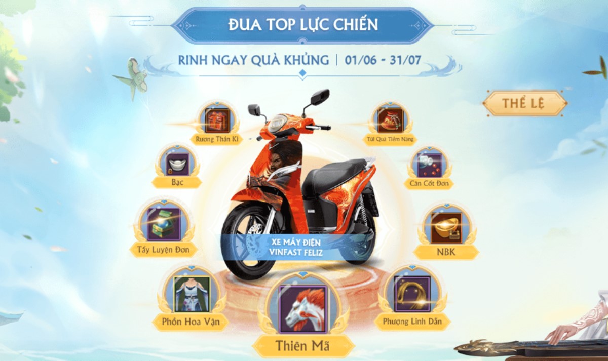 Tân Thiên Long Mobile VNG: Sự kiện đua top lực chiến cực hấp dẫn với giải thưởng trị giá lên tới 50 triệu đồng 