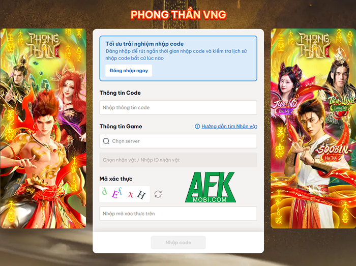 Tổng hợp gift code game Phong Thần VNG mới nhất trong tháng