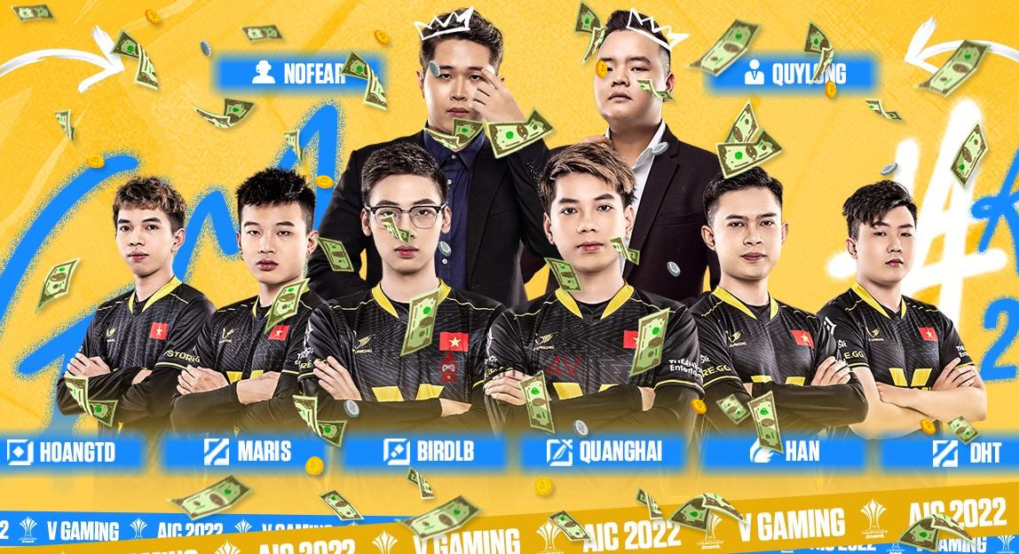 Ngược dòng kinh điển để tiến vào chung kết AIC 2022, V Gaming Liên Quân Mobile chắc chắn bỏ túi ít nhất 8 tỷ tiền thưởng