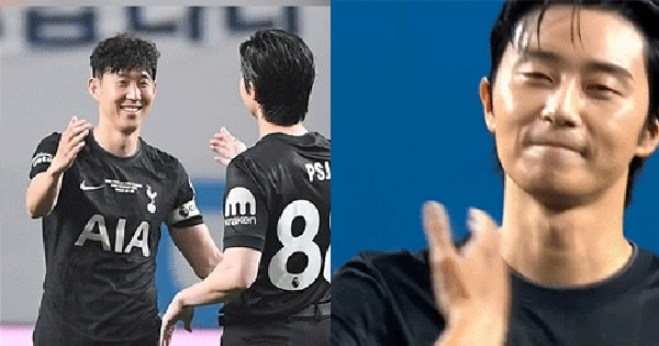 Park Seo Joon sáng bừng khi đến sân tri ân Son Heung Min, hành động gì mà được "chấm điểm 10"?