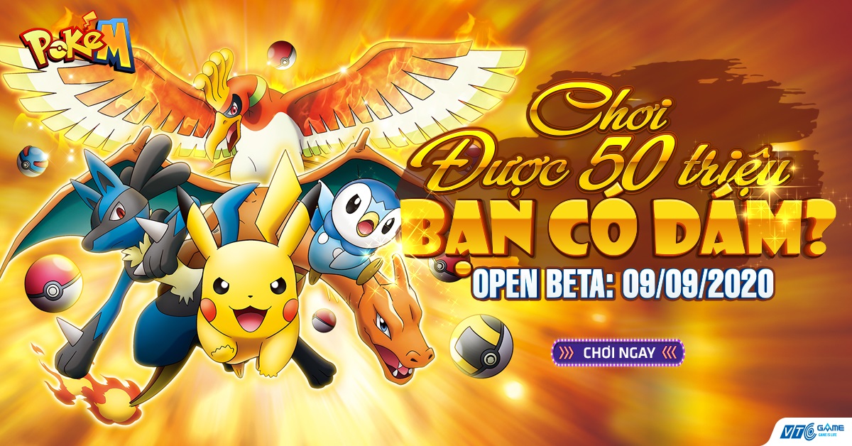 Lính mới trình làng đã quyết tâm chơi lớn, Poke M tặng nóng 50 triệu tiền mặt cho game thủ trong dịp Open Beta vào 9/9 tới đây!