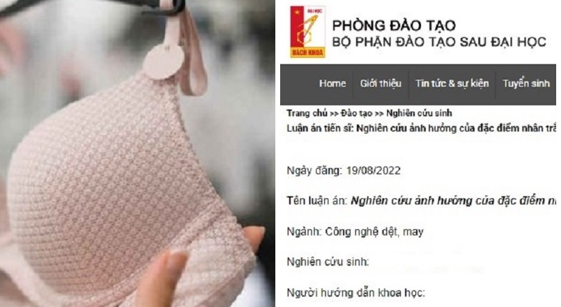 Luận án tiến sỹ nghiên cứu...áo ngực ở Đại học Bách khoa Hà Nội gây tranh cãi